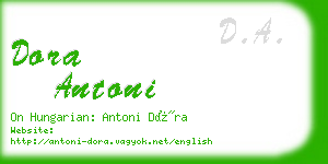 dora antoni business card